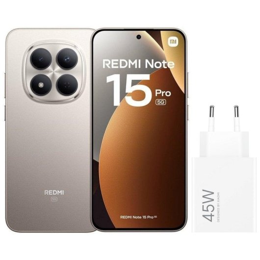 Xiaomi REDMI Note 15 Pro 5G 8GB 256GB 6.83" Titanio Incluye Cargador 45W