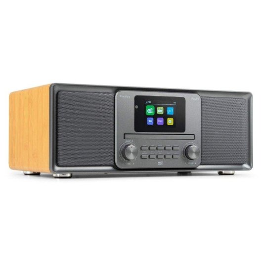 Radio Audizio Palmi 60W RMS DAB+ Bluetooth USB CD Bambú Mando