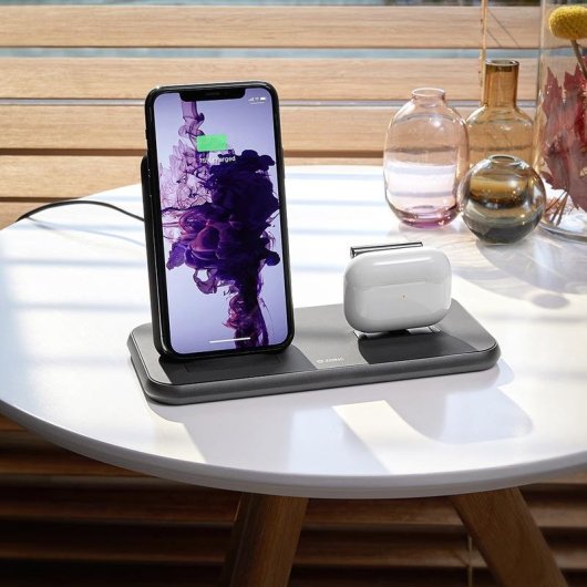 Chargeur sans fil ZENS ZEDC06B 10W aluminium noir