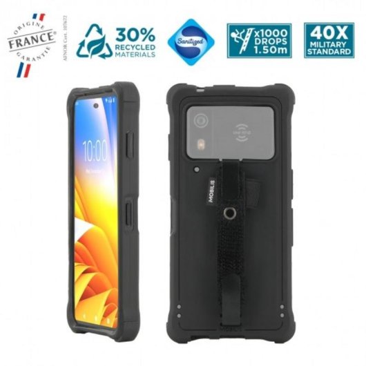 Mobilis Protech Elastische Schwarze Stoßfeste Hülle für Zebra EM45