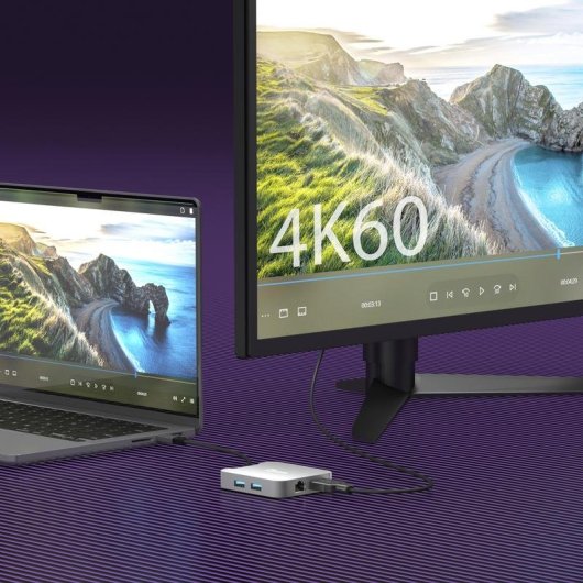 Adaptador USB-C j5create JCD3191-N con HDMI 4K y Ethernet Gigabit
