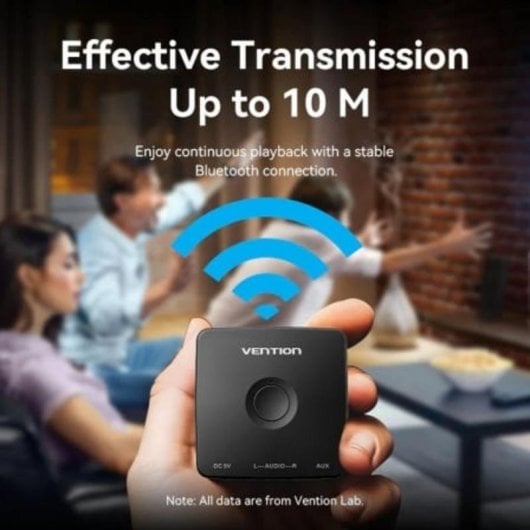 Vention NAJ Receptor audio Bluetooth 5.1 RCA 3,5 mm 28 mW negro