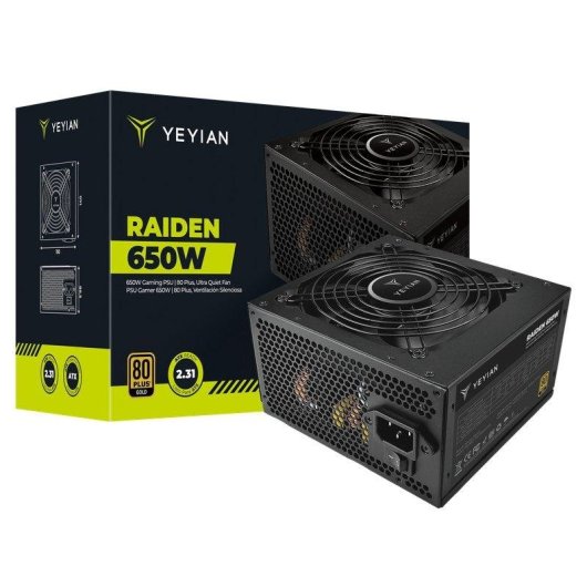 Voeding Yeyian Yfg-65003-01n 650W 80 Plus Gold ATX 2.0 Niet-modulair