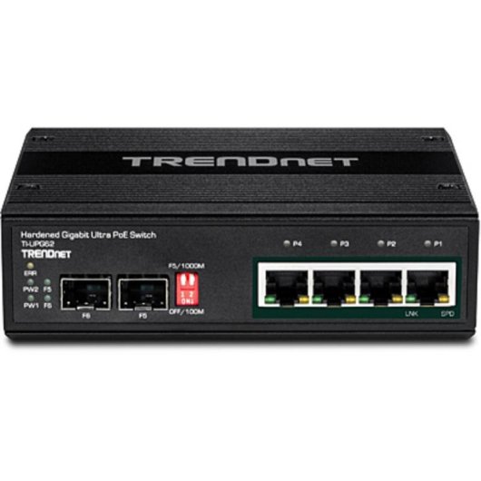 Interrupteur industriel Trendnet TI-UPG62 PoE++ 240W 4 ports SFP 2