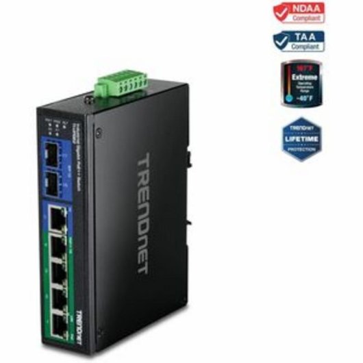 Interrupteur industriel Trendnet TI-UPG62 PoE++ 240W 4 ports SFP 2