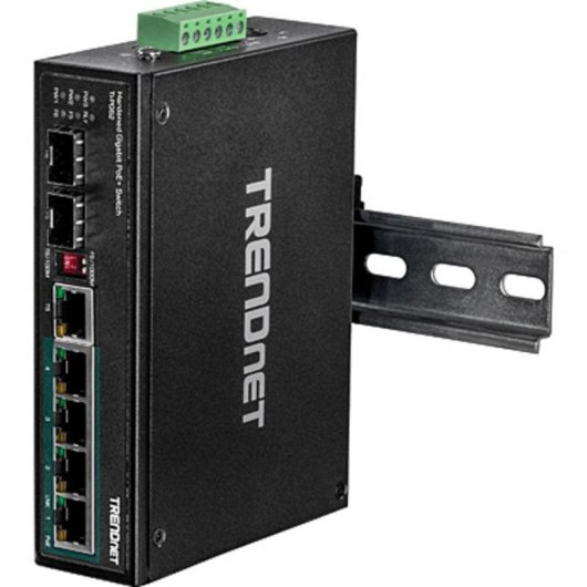 Switch industrial Trendnet TI-PG62 6 puertos Gigabit PoE+ DIN-rail