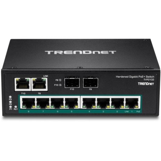 Commutateur industriel TRENDnet TI-PG102 PoE+ DIN-Rail 10 ports