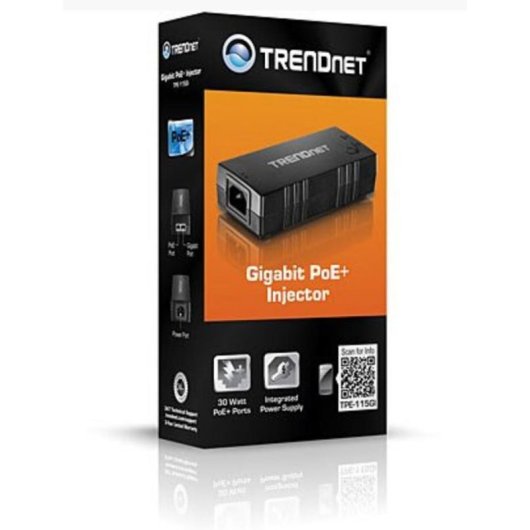 Inyector PoE+ Trendnet TPE-115GI Gigabit 30W