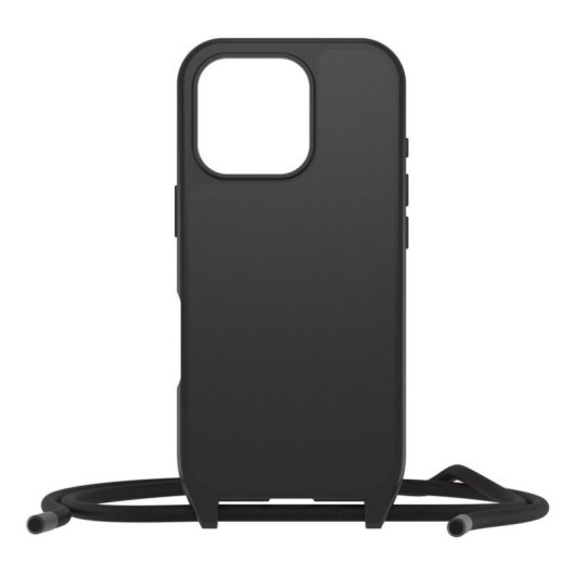 Funda OtterBox React Nylon Noir avec cordon pour iPhone 16 Pro