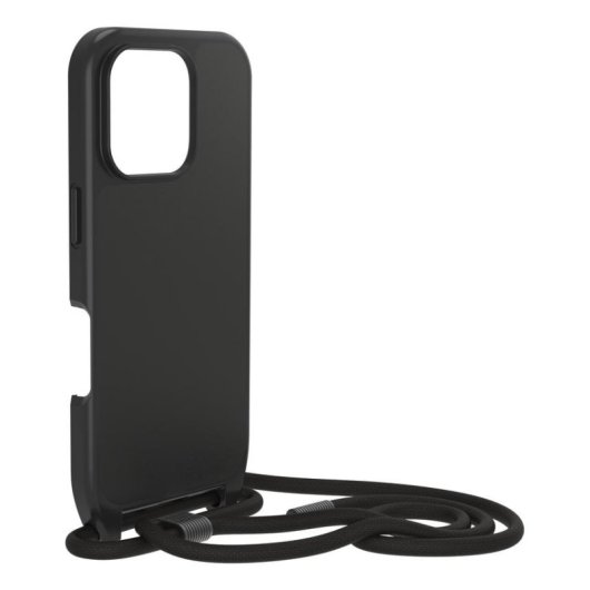 Funda OtterBox React Nylon Noir avec cordon pour iPhone 16 Pro