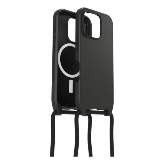 Funda OtterBox React Nylon Noir avec cordon pour iPhone 16 Pro