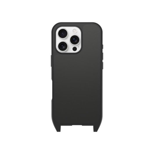 Funda OtterBox React Nylon Noir avec cordon pour iPhone 16 Pro