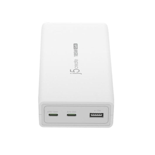 Chargeur j5create JUP37185W GaN 185W USB-C PD 3.1 3 Ports Blanc