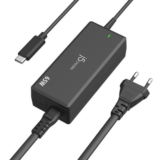 Fonte de Alimentação j5create JUP1265-EN 65W USB-C PD com proteção avançada