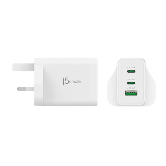 GaN 65W USB-C 3-Port Ladegeraet j5create
