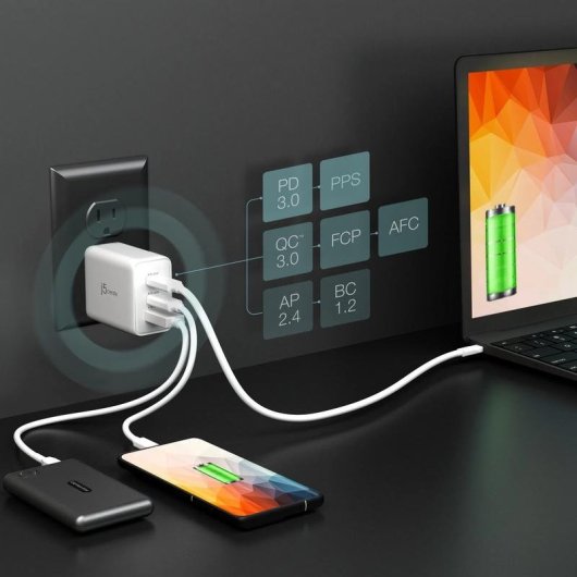 GaN 65W USB-C 3-Port Ladegeraet j5create