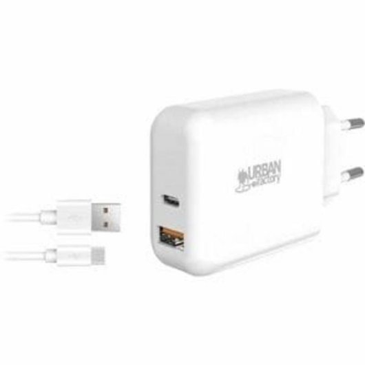 Caricatore USB-C 45W e USB-A 18W Urban Factory PSC45UF Cavo 1m
