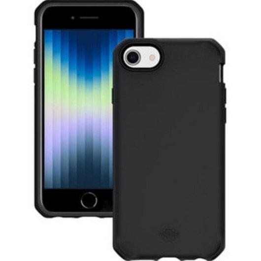 Funda para móvil Mobilis Cover Robuste Recycling Schwarz Stoßfest für iPhone SE 3, SE 2, 8 und 7