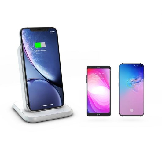 Kabelloses Ladegeraet ZENS ZESC13W 10W Qi Aluminium Weiss