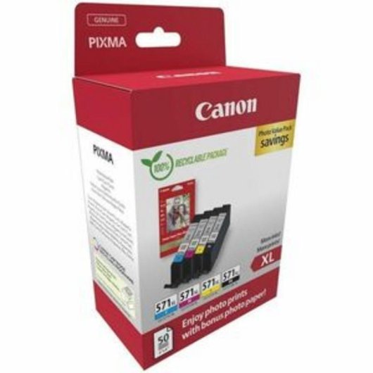 Cartucho de tinta Canon CLI-571XL Pack XL Preto/Ciano/Magenta/Amarelo
