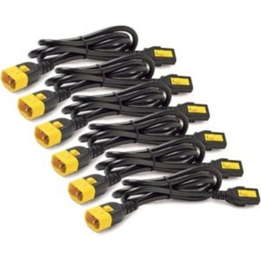 Kit de cables de alimentación APC AP8702S-WWX340 C13 a C14 con bloqueo 0,6 m Rojo 6 ud