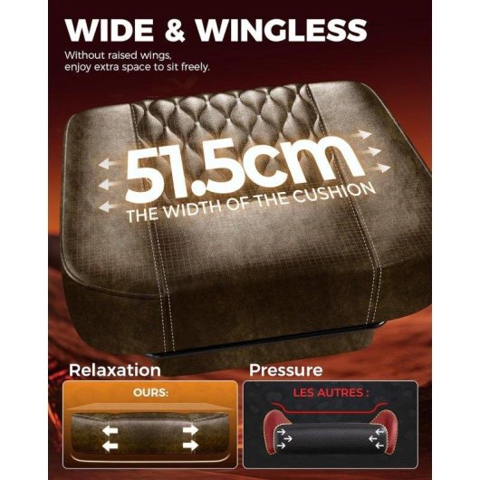 Silla Gaming GTPLAYER Ajustable Reposapiés Soporte Lumbar 150 kg Marrón Retro
