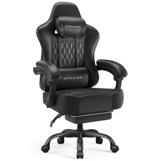 Sedia Gaming GTPLAYER Regolabile Supporto Lombarre Poggiapiedi 150kg