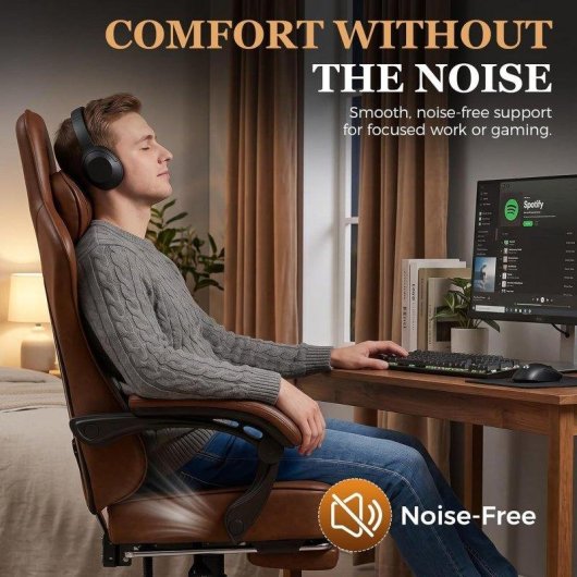 Sedia Gaming GTPLAYER Regolabile con Supporto Lombare e Braccioli Sincronizzati 150kg