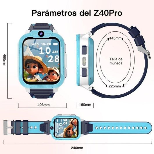 Blackview Z40 Pro GPS 1,85" Rosa Tamanho Único Relógio Infantil IP68