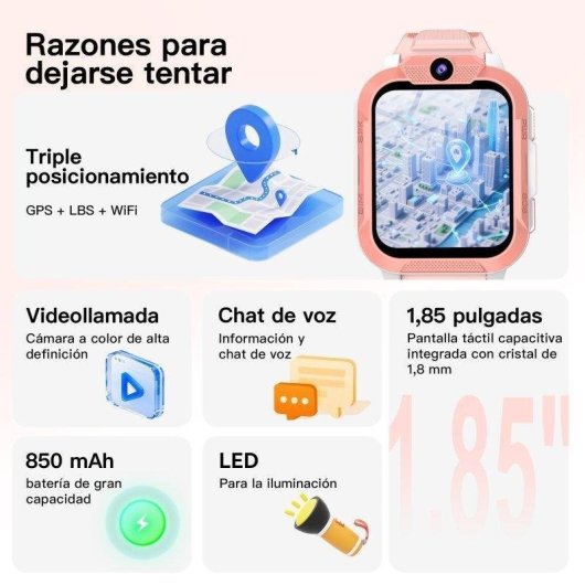 Blackview Z40 Pro GPS 1,85" Azul Tamanho Único Relógio Infantil Resistente IP68