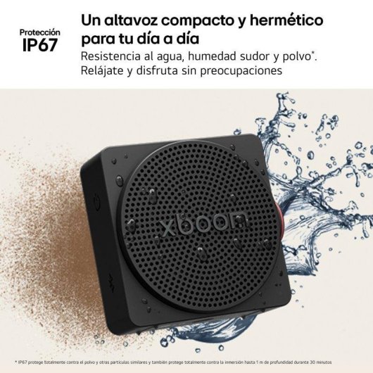 Altavoces LG Xboom Mini portátiles Bluetooth 5.4 5W IP67 con AI Sound