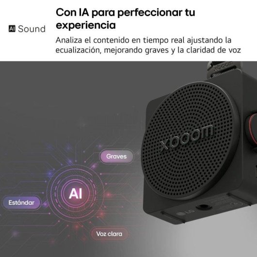 Altavoces LG Xboom Mini portátiles Bluetooth 5.4 5W IP67 con AI Sound