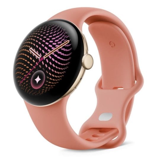 Google Pixel Watch 5 Bluetooth GPS NFC 41mm Ouro Caixa Bracelete Laranja S/M