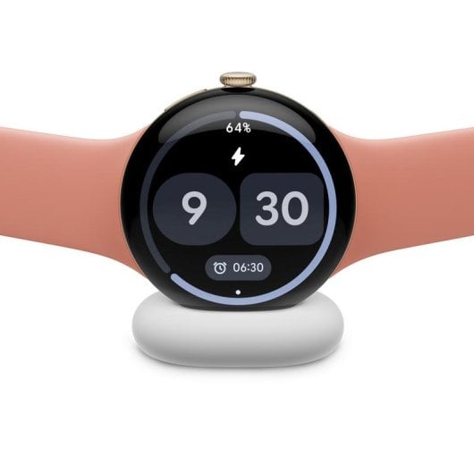 Google Pixel Watch 5 Bluetooth GPS NFC 41mm Ouro Caixa Bracelete Laranja S/M
