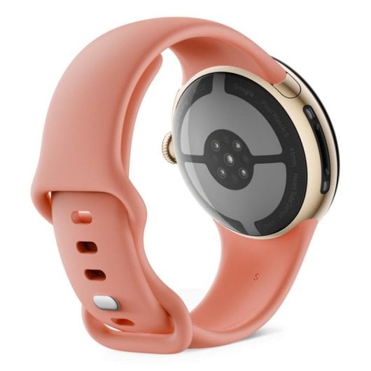 Google Pixel Watch 5 Bluetooth GPS NFC 41mm Ouro Caixa Bracelete Laranja S/M