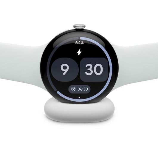 Google Pixel Watch 5 Bluetooth GPS NFC 41mm Plata Correa Gris S/M