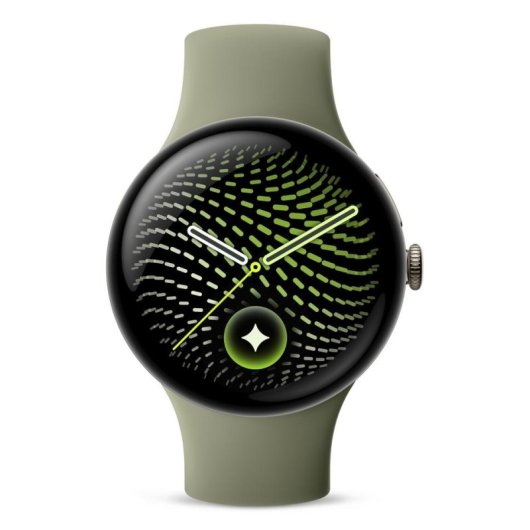 Google Pixel Watch 5 Bluetooth GPS NFC 45mm Pyrite Correa Verde S/M