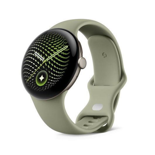 Google Pixel Watch 5 Bluetooth GPS NFC 45mm Pyrite Correa Verde S/M