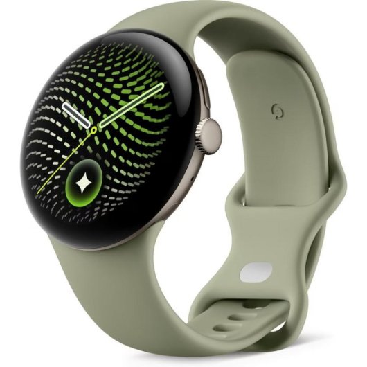 Google Pixel Watch 5 Bluetooth GPS NFC 45mm Pyrite Correa Verde S/M