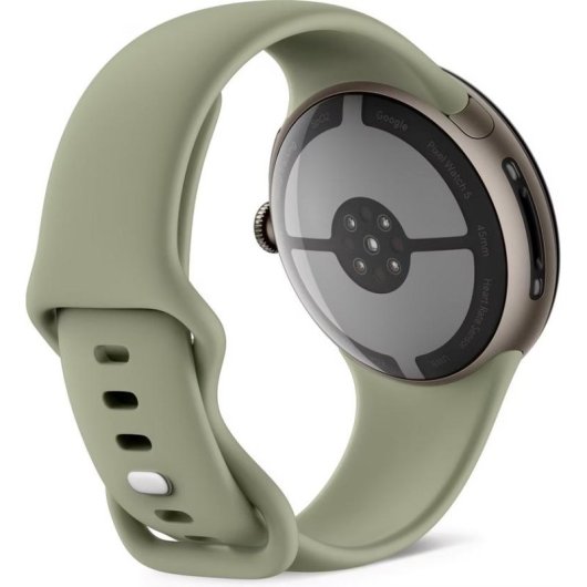 Google Pixel Watch 5 Bluetooth GPS NFC 45mm Pyrite Correa Verde S/M