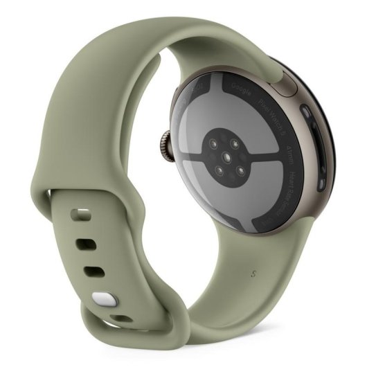 Google Pixel Watch 5 Bluetooth GPS NFC 41mm Satin Pyrite Correa Verde S/M