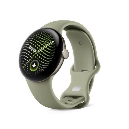 Google Pixel Watch 5 Bluetooth GPS NFC 41mm Satin Pyrite Correa Verde S/M