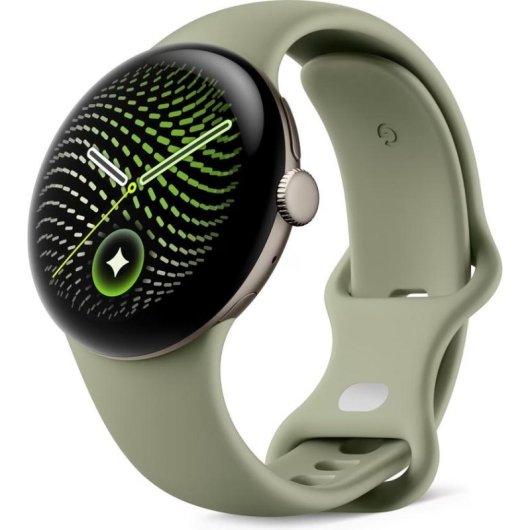 Google Pixel Watch 5 Bluetooth GPS NFC 41mm Satin Pyrite Correa Verde S/M