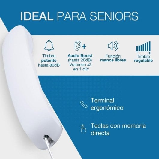 Teléfono Analógico de Sobremesa Alcatel TMAX 10 Blanco