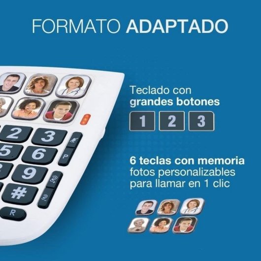 Teléfono Analógico Alcatel TMAX 10+ Teclas Grandes Amplificador Audio Blanco