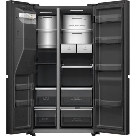 Frigorífico americano Hisense RS9P628GPFE Total No Frost 179 cm 614 L E Negro WiFi