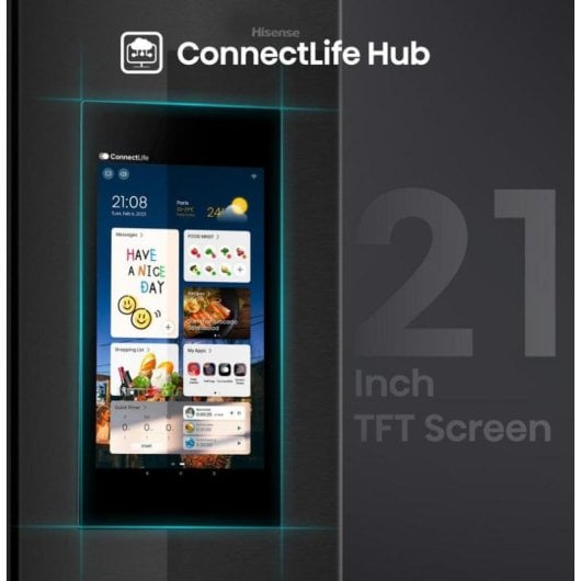 Frigorífico americano Hisense RS9P628GPFE Total No Frost 179 cm 614 L E Negro WiFi