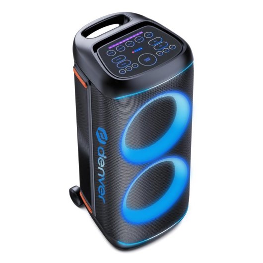 Colunas Denver Portáteis Party 200W Bluetooth LED Multicolorido