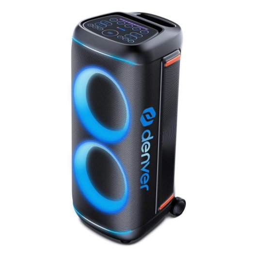 Colunas Denver Portáteis Party 200W Bluetooth LED Multicolorido
