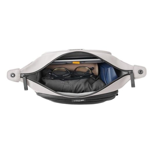 Bolsa de hombro Vanguard Veo Lite S4L CM compartimento tablet y protección RFID crema